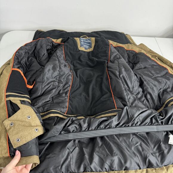 Mountain Warehouse Ski Jacket Mens Medium Tan Comet II Waterproof w/ Snow Skirt - Picture 11 of 16
